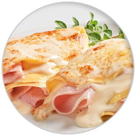 Crespelle prosciutto e formaggio